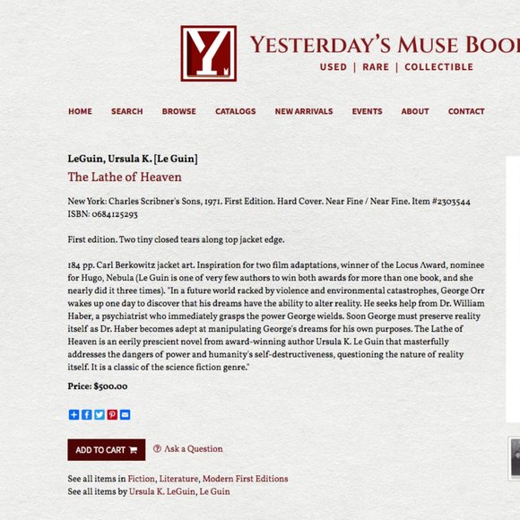 The Lathe of Heaven by Ursula LeQuin 1971 - Picture 9 of 9